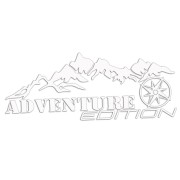 Naklejka ADVENTURE EDITION - Góry Róża Wiatrów - Offroad / Kamper - biała