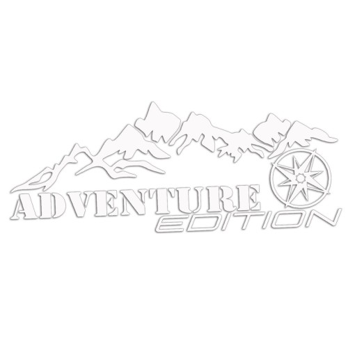 Naklejka ADVENTURE EDITION - Góry Róża Wiatrów - Offroad / Kamper - biała