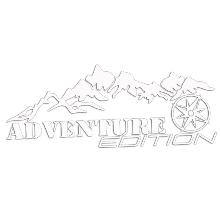 Naklejka ADVENTURE EDITION - Góry Róża Wiatrów - Offroad / Kamper - biała