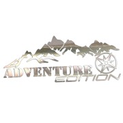 Naklejka ADVENTURE EDITION - Góry Róża Wiatrów - Offroad / Kamper - chrom
