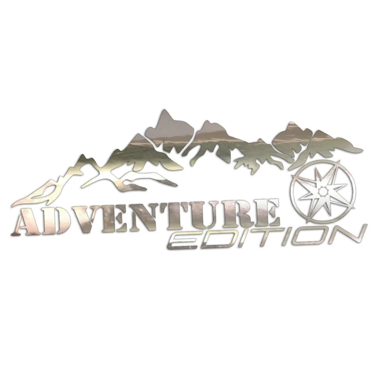 Naklejka ADVENTURE EDITION - Góry Róża Wiatrów - Offroad / Kamper - chrom