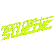 Naklejka NEED FOR SWEDE - Flaga Skandynawska - Volvo Saab Scania - żółty neon