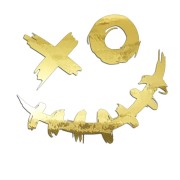 Naklejka SCARY SMILE JOKER - Mroczny Uśmiech XO - Straszna na Auto - złoty chrom