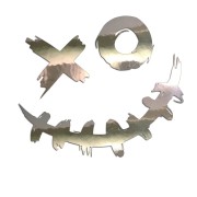 Naklejka SCARY SMILE JOKER - Mroczny Uśmiech XO - Straszna na Auto - chrom