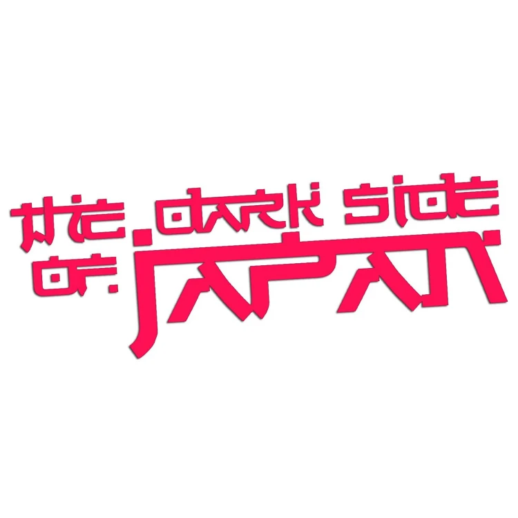Naklejka THE DARK SIDE OF JAPAN - Na Motocykl  / Auto Nissan - różowy neon