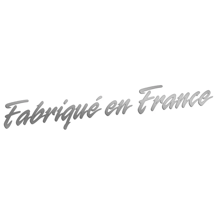 Naklejka FABRIQUÉ EN FRANCE - Wyprodukowano we Francji - Peugeot Citroen Renault - srebrna