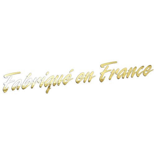 Naklejka FABRIQUÉ EN FRANCE - Wyprodukowano we Francji - Peugeot Citroen Renault - złoty chrom