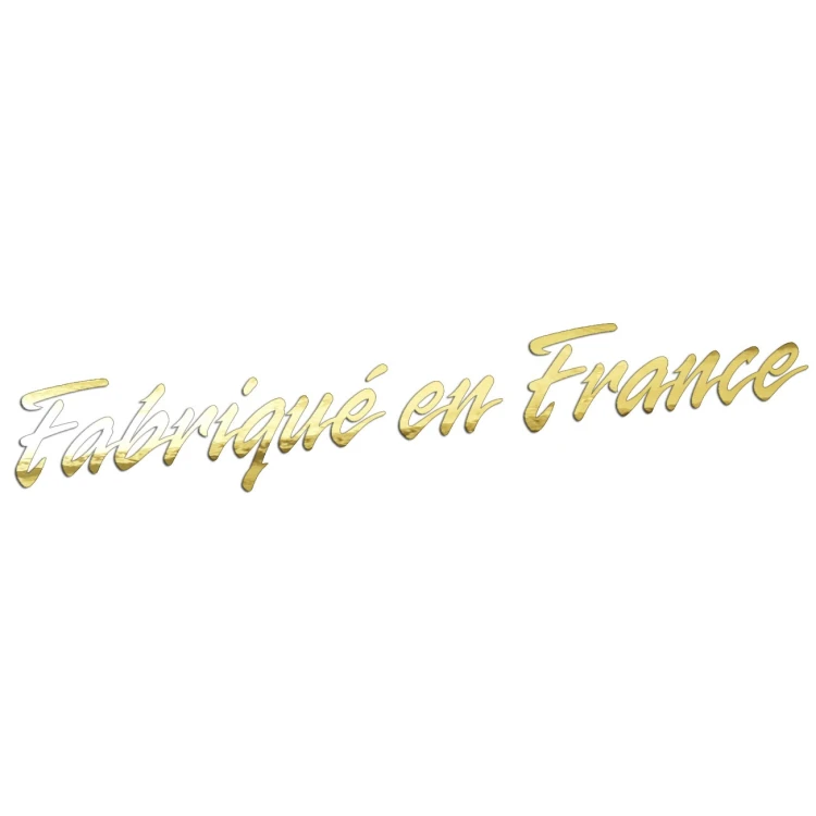 Naklejka FABRIQUÉ EN FRANCE - Wyprodukowano we Francji - Peugeot Citroen Renault - złoty chrom
