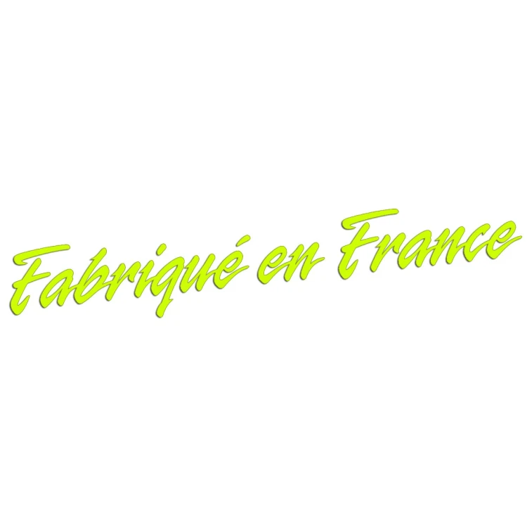 Naklejka FABRIQUE EN FRANCE - Wyprodukowano we Francji - Peugeot Citroen Renault - żółty neon