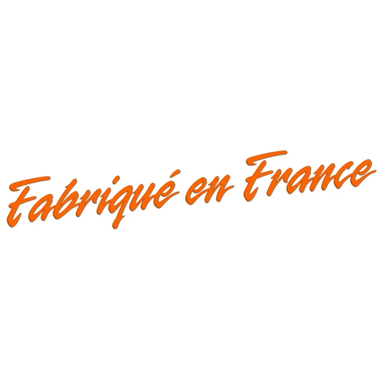 Naklejka FABRIQUE EN FRANCE - Wyprodukowano we Francji - Peugeot Citroen Renault - pomarańczowy neon