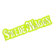 Naklejka SWEDE WAGON - Szwedzkie Kombi Volvo / Saab - Na Szybę - żółty neon