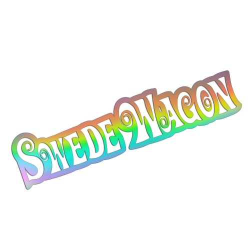 Naklejka SWEDE WAGON - Szwedzkie Kombi Volvo / Saab - Na Szybę - holograficzna