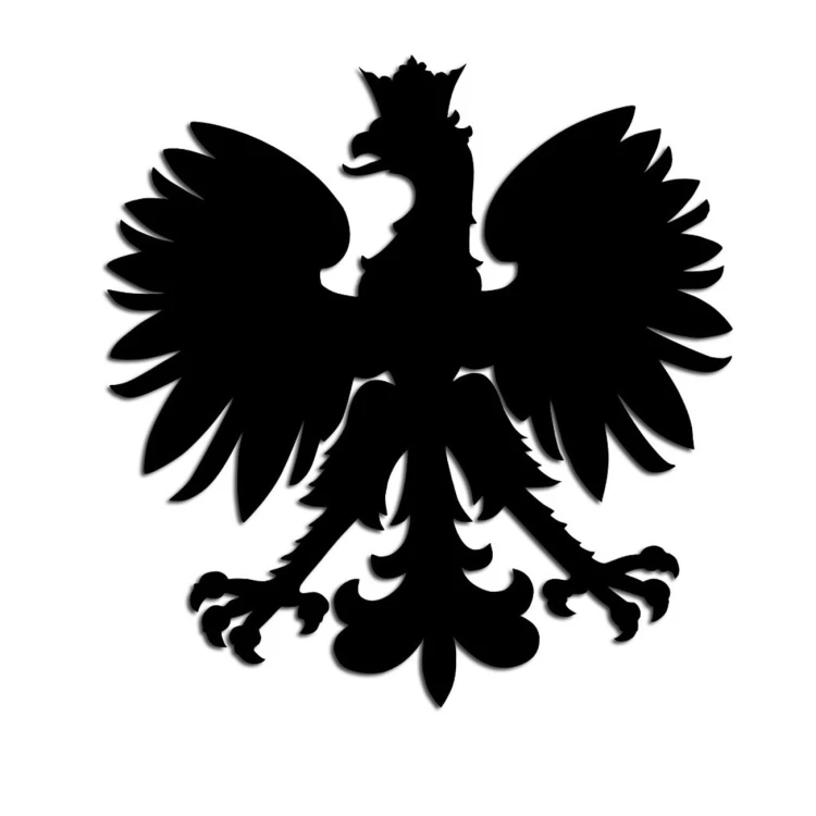 Naklejka ORZEŁ POLSKI - Godło Narodowe - Patriotyczna na Auto - czarna