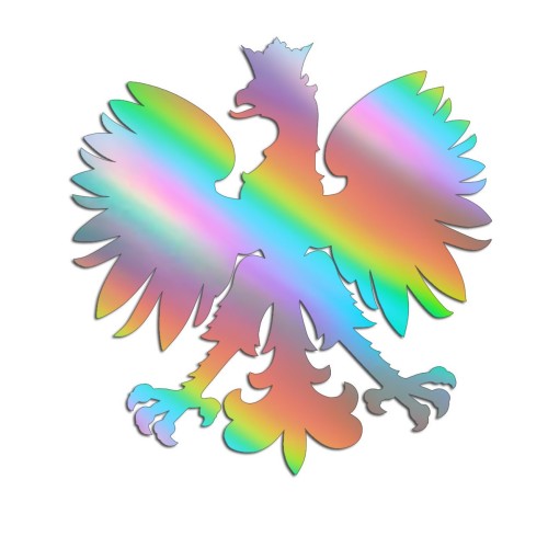 Naklejka ORZEŁ POLSKI - Godło Narodowe - Patriotyczna na Auto - holograficzna