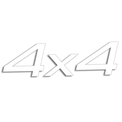 Naklejka 4x4 OFF-ROAD - Napęd na 4 Koła - Terenowa na Auto - biała