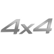 Naklejka 4x4 OFF-ROAD - Napęd na 4 Koła - Terenowa na Auto - srebrna