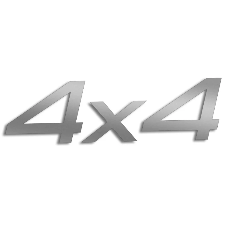 Naklejka 4x4 OFF-ROAD - Napęd na 4 Koła - Terenowa na Auto - srebrna