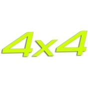 Naklejka 4x4 OFF-ROAD - Napęd na 4 Koła - Terenowa na Auto - żółty neon