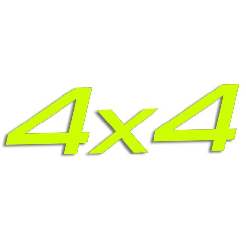 Naklejka 4x4 OFF-ROAD - Napęd na 4 Koła - Terenowa na Auto - żółty neon