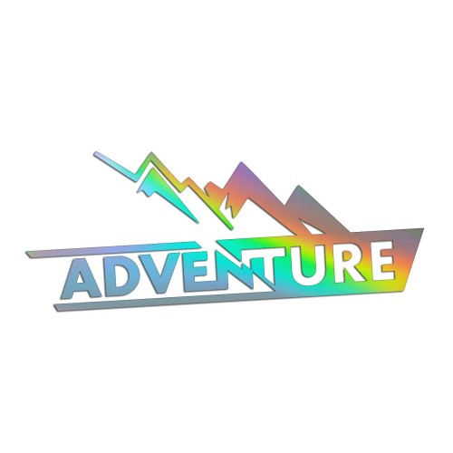 Naklejka ADVENTURE GÓRY - Wyprawowa - Podróżnicza na Auto / Kamper - holograficzna