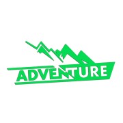 Naklejka ADVENTURE GÓRY - Wyprawowa - Podróżnicza na Auto / Kamper - zielony neon
