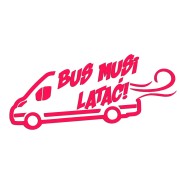 Naklejka BUS MUSI LATAĆ! - Na Auto Dostawcze Ducato / Jumper / Boxer - Śmieszna - różowy neon