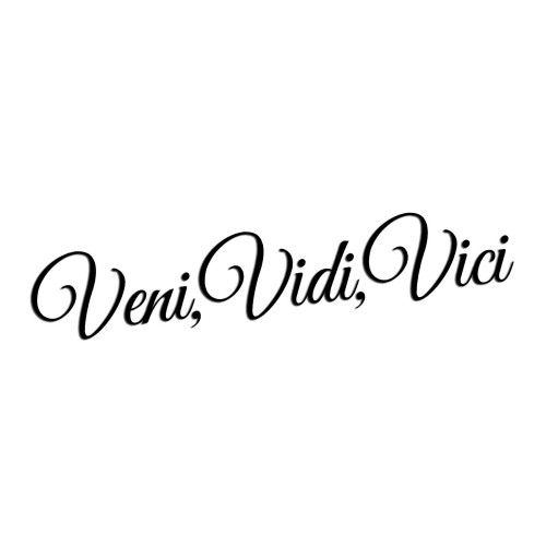 Naklejka VENI VIDI VICI - Na Auto / Szybę / Laptop - czarna