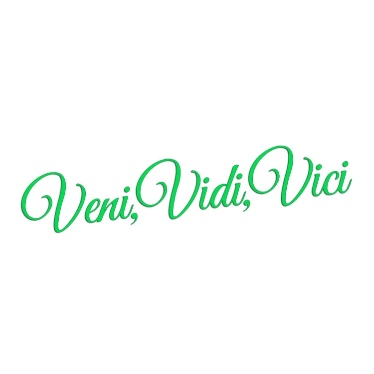 Naklejka VENI VIDI VICI - Na Auto / Szybę / Laptop - zielony neon
