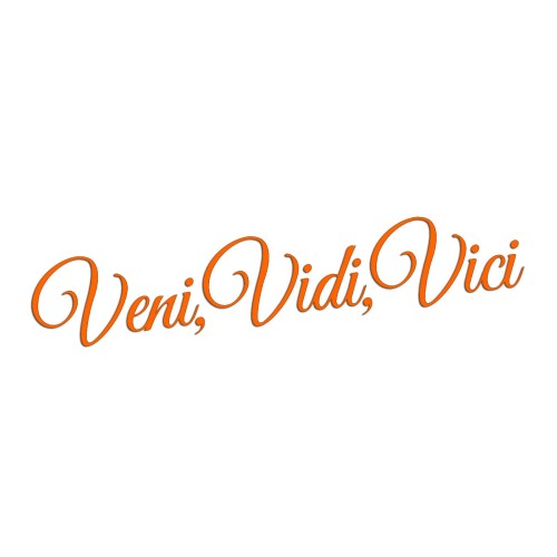 Naklejka VENI VIDI VICI - Na Auto / Szybę / Laptop - pomarańczowy neon