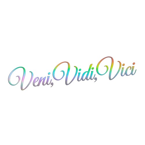 Naklejka VENI VIDI VICI - Na Auto / Szybę / Laptop - holograficzna