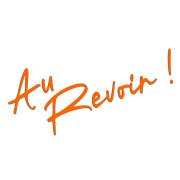 Naklejka AU REVOIR - Na Tylną Szybę - pomarańczowy neon