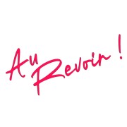 Naklejka AU REVOIR - Na Tylną Szybę - różowy neon