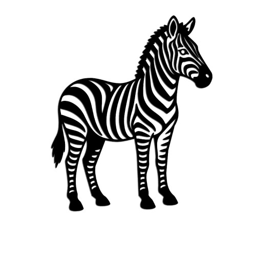 Naklejka ZEBRA SAFARI AFRYKA - Na Auto / Szybę / Meble - czarna