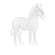 Naklejka ZEBRA SAFARI AFRYKA - Na Auto / Szybę / Meble - biała