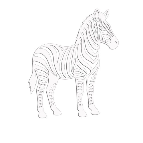 Naklejka ZEBRA SAFARI AFRYKA - Na Auto / Szybę / Meble - biała