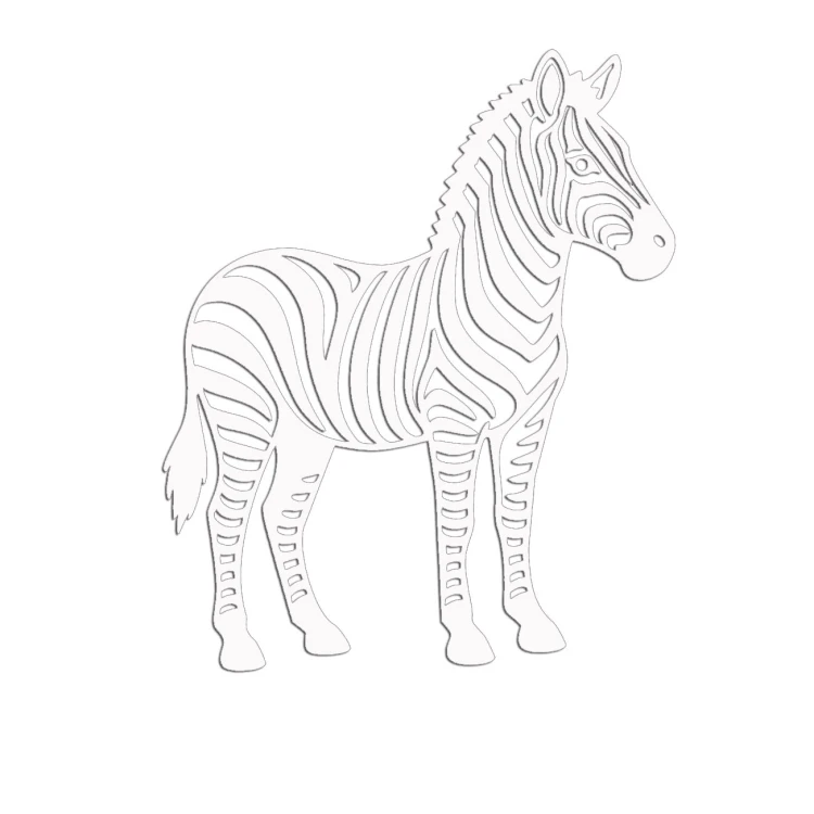 Naklejka ZEBRA SAFARI AFRYKA - Na Auto / Szybę / Meble - biała