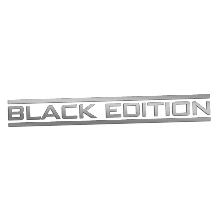 Naklejka BLACK EDITION - Stylizowany napis - Tuning na Auto srebrna