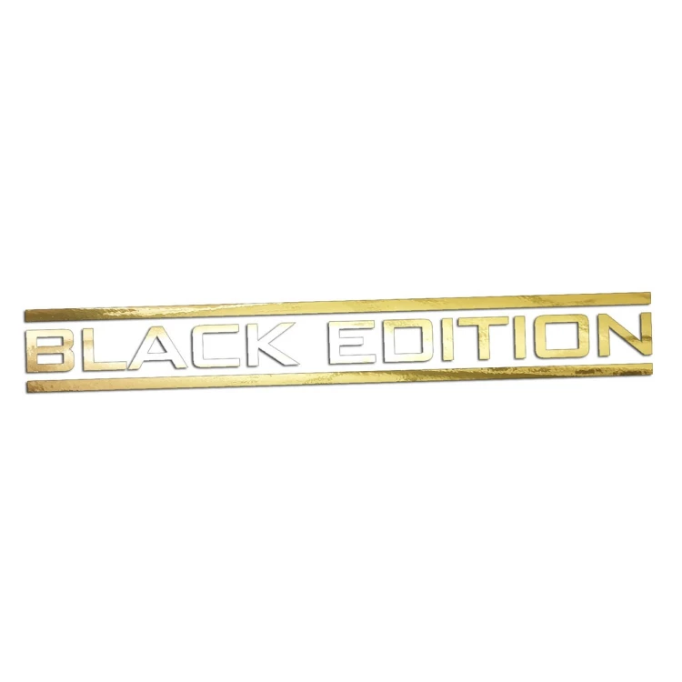 Naklejka BLACK EDITION - Stylizowany napis - Tuning na Auto złoty chrom
