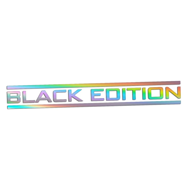 Naklejka BLACK EDITION - Stylizowany napis - Tuning na Auto holograficzna