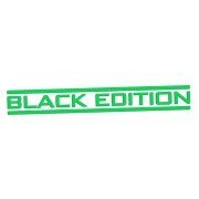 Naklejka BLACK EDITION - Stylizowany napis - Tuning na Auto zielony neon