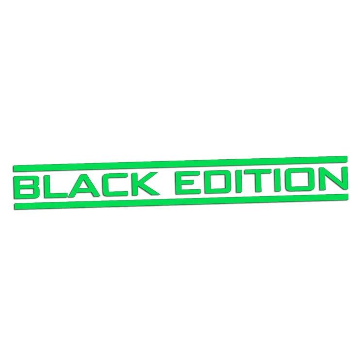 Naklejka BLACK EDITION - Stylizowany napis - Tuning na Auto zielony neon