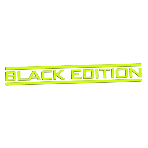 Naklejka BLACK EDITION - Stylizowany napis - Tuning na Auto żółty neon