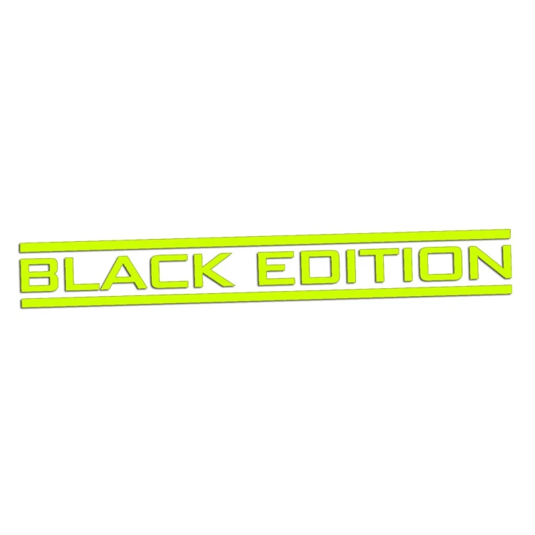 Naklejka BLACK EDITION - Stylizowany napis - Tuning na Auto żółty neon