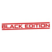 Naklejka BLACK EDITION - Stylizowany napis - Tuning na Auto czerwony neon