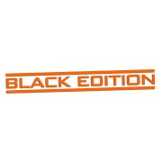 Naklejka BLACK EDITION - Stylizowany napis - Tuning na Auto pomarańczowy neon
