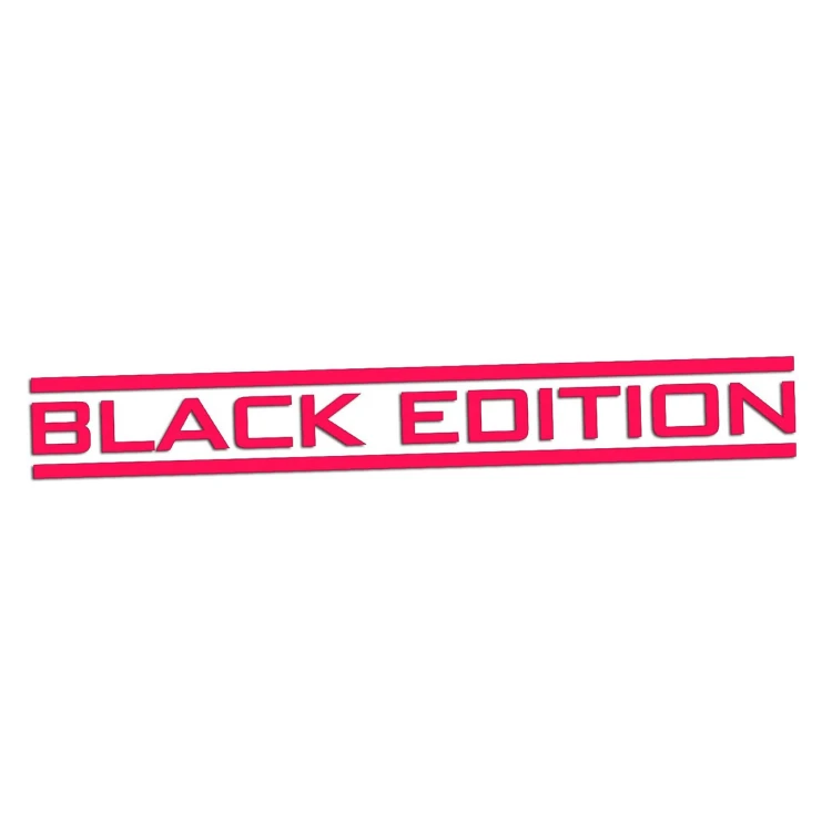 Naklejka BLACK EDITION - Stylizowany napis - Tuning na Auto różowy neon