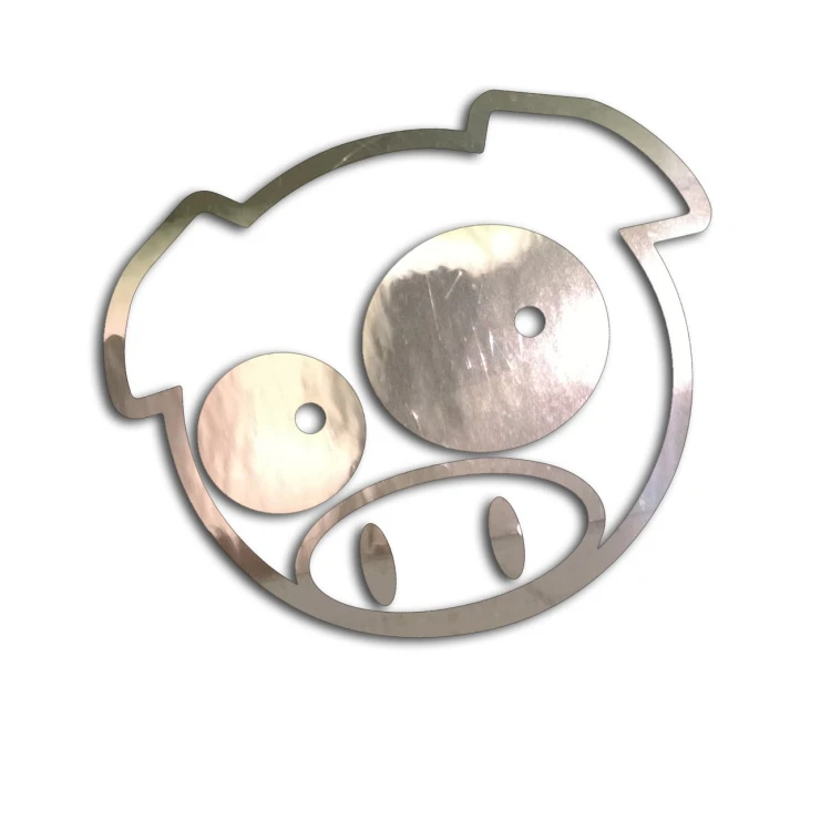 Naklejka SUBARU PIG - Klasyczna Świnka Subaru - Rajdowa JDM chrom