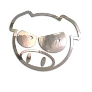 Naklejka SUBARU PIG - Zła Świnka - Rajdowa JDM chrom