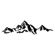 Naklejka GÓRY PASMO GÓRSKIE - Tatry Outdoor - Na Auto / Camper / Szybę - czarna