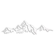 Naklejka GÓRY PASMO GÓRSKIE - Tatry Outdoor - Na Auto / Camper / Szybę - biała